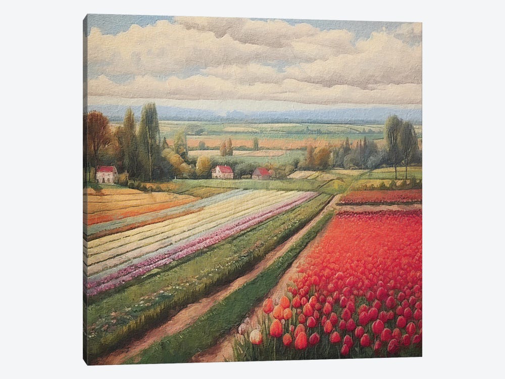 Tulip Fields XI by RileyB 1-piece Canvas Art Print