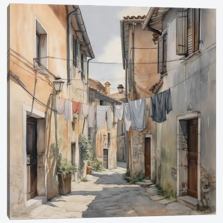 Tuscan Village IV Canvas Print #RLY77} by RileyB Canvas Artwork