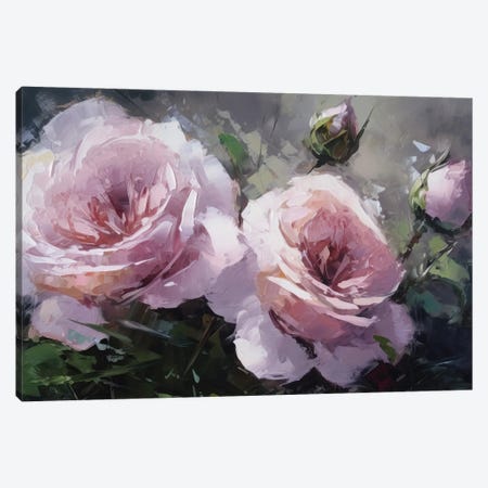 Vintage Roses VIII Canvas Print #RLY80} by RileyB Canvas Art