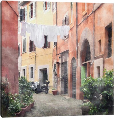 Italian Street View Canvas Art Print - RileyB