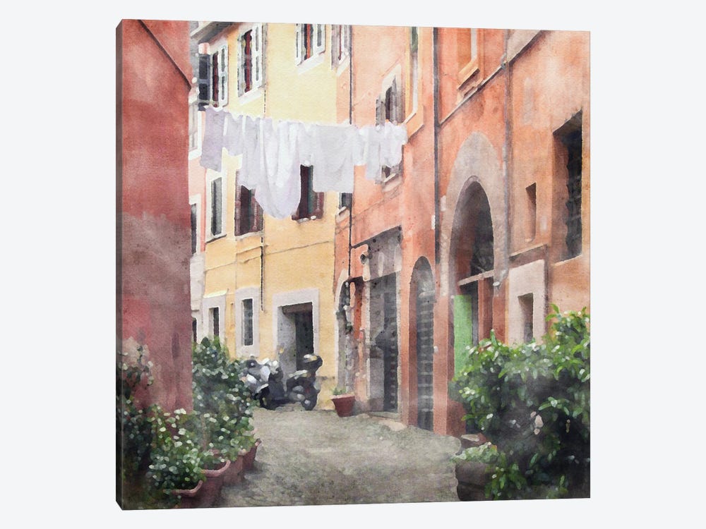 Italian Street View by RileyB 1-piece Canvas Artwork