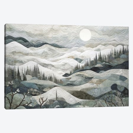 Quilted Winter Landscape III Canvas Print #RLY90} by RileyB Canvas Art Print