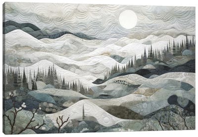 Quilted Winter Landscape III Canvas Art Print - RileyB