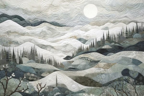 Seasonal Glam: Quilted Winter Landscape III by Willow Studio