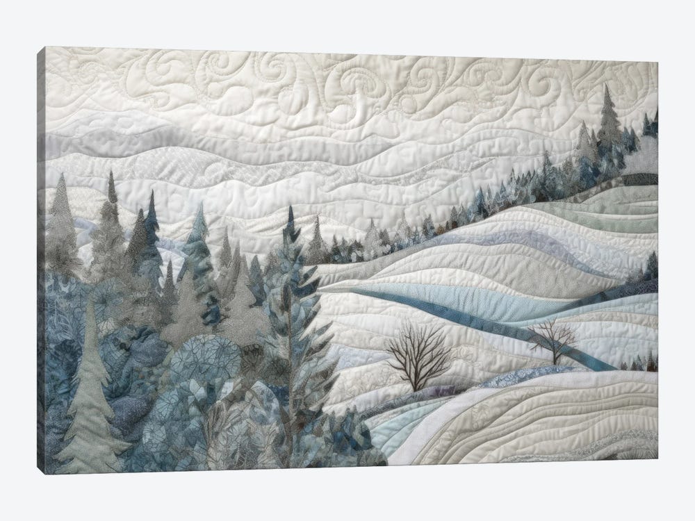 Quilted Winter Landscape IX by RileyB 1-piece Canvas Art Print