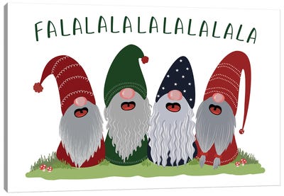 Holiday Gnomes Canvas Art Print - Christmas Signs & Sentiments