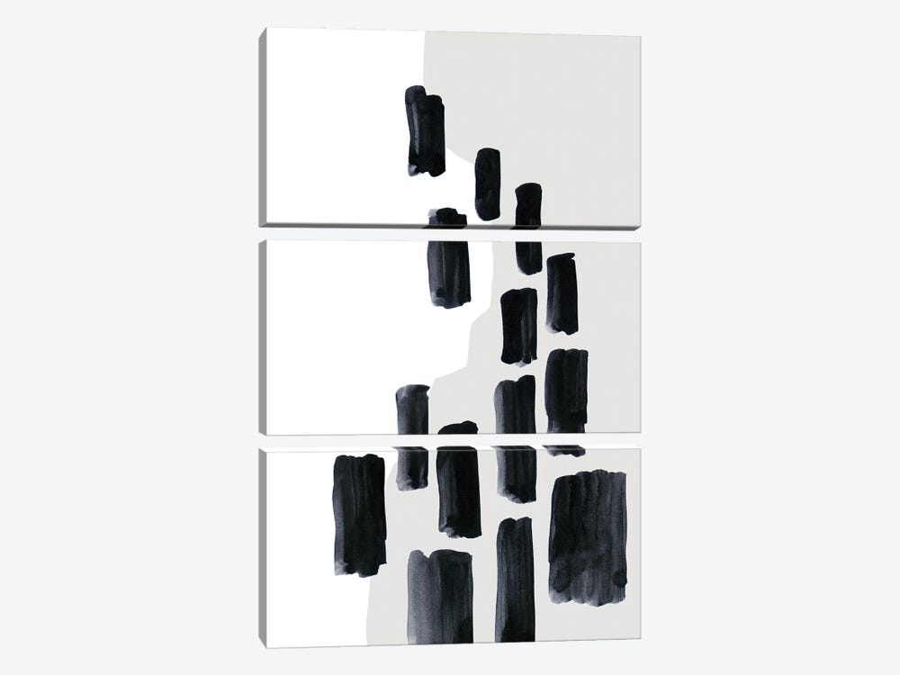 Abstract Bars by blursbyai 3-piece Canvas Art