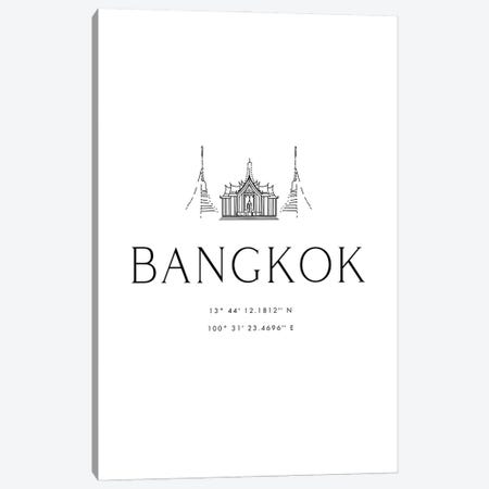 Bangkok Coordinates Canvas Print #RLZ114} by blursbyai Canvas Artwork