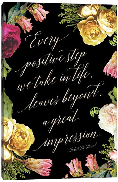 Positive Steps In Life Canvas Art Print - blursbyai
