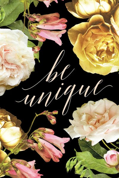 Be Unique by blursbyai framed canvas print