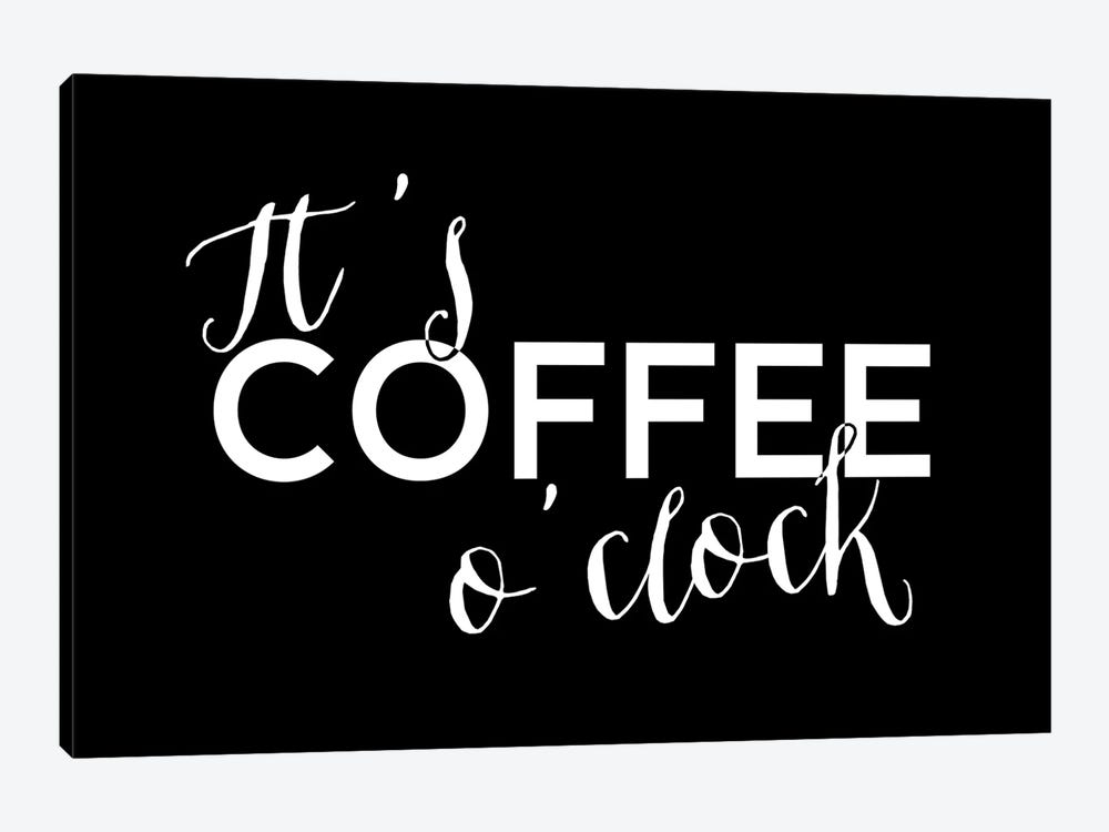 It's Coffee O'Clock by blursbyai 1-piece Canvas Wall Art