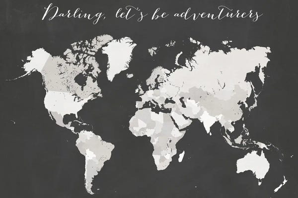 Globes: Darling Lets Be Adventurers World Map by blursbyai