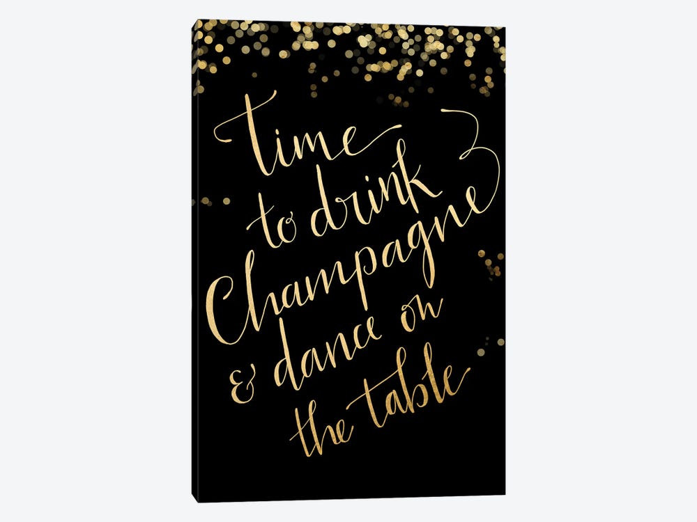 Time To Drink Champagne by blursbyai 1-piece Canvas Art Print
