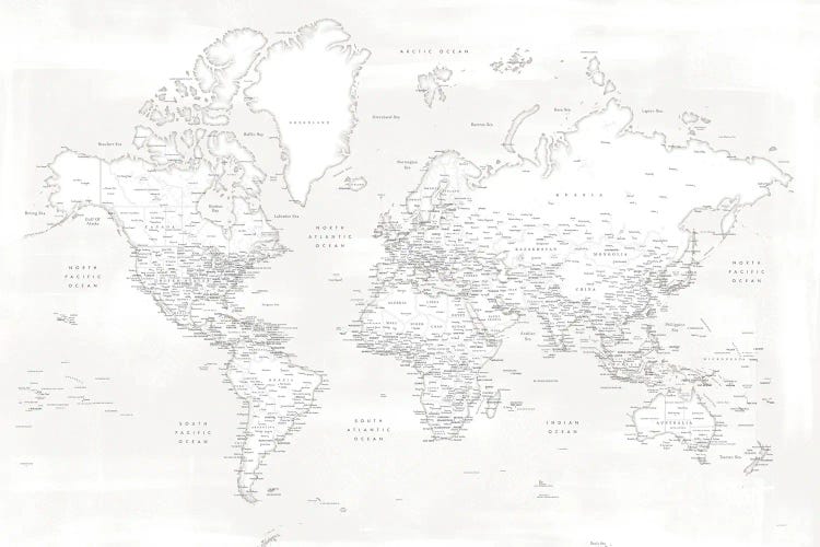 Detailed World Map Maeli White