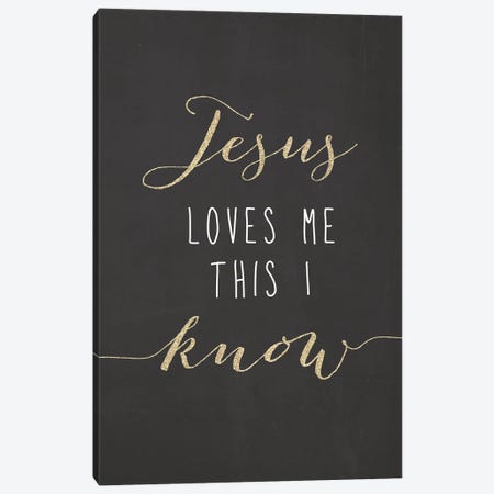 Jesus Loves Me This I Know Canvas Print #RLZ21} by blursbyai Art Print