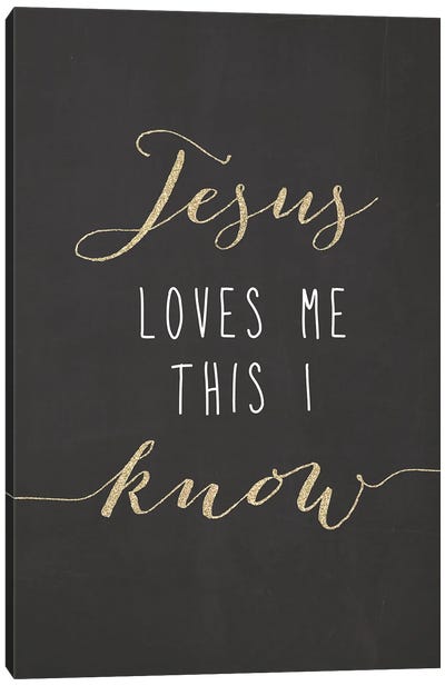 Jesus Loves Me This I Know Canvas Art Print - blursbyai
