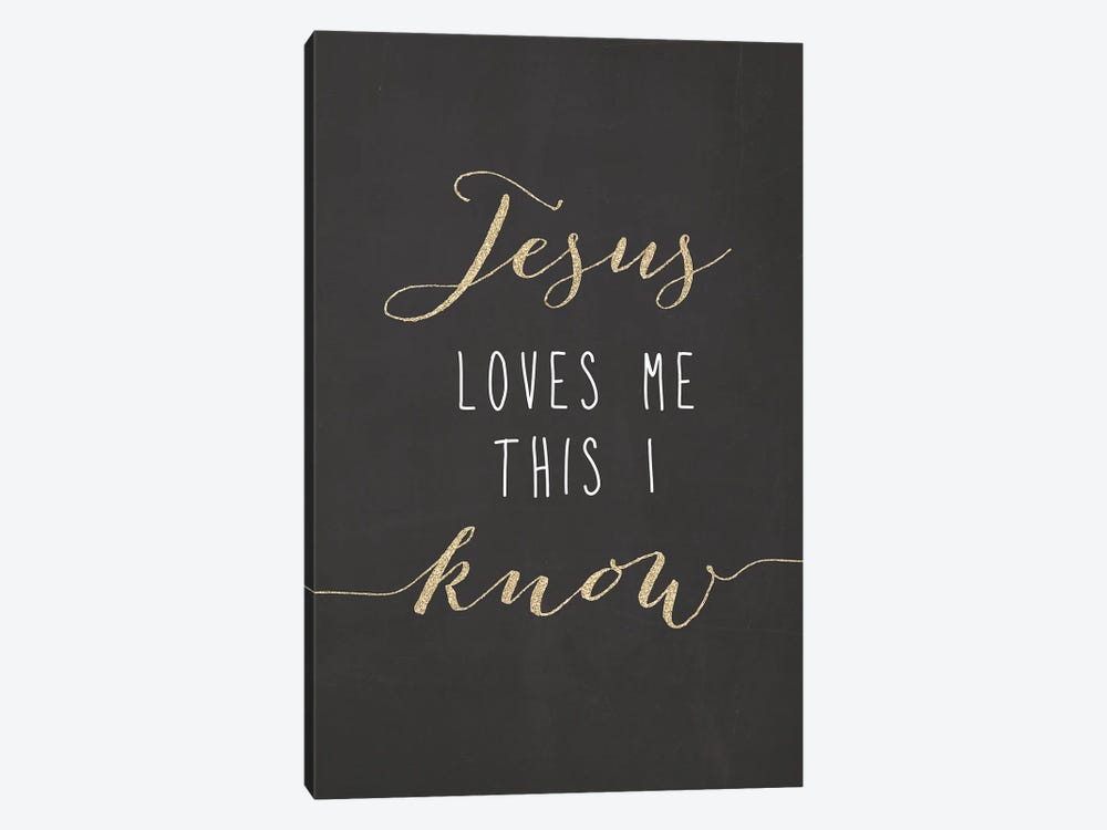 Jesus Loves Me This I Know by blursbyai 1-piece Canvas Art