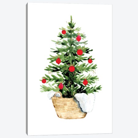 The Little With Red Baubles Canvas Print #RLZ27} by blursbyai Canvas Wall Art
