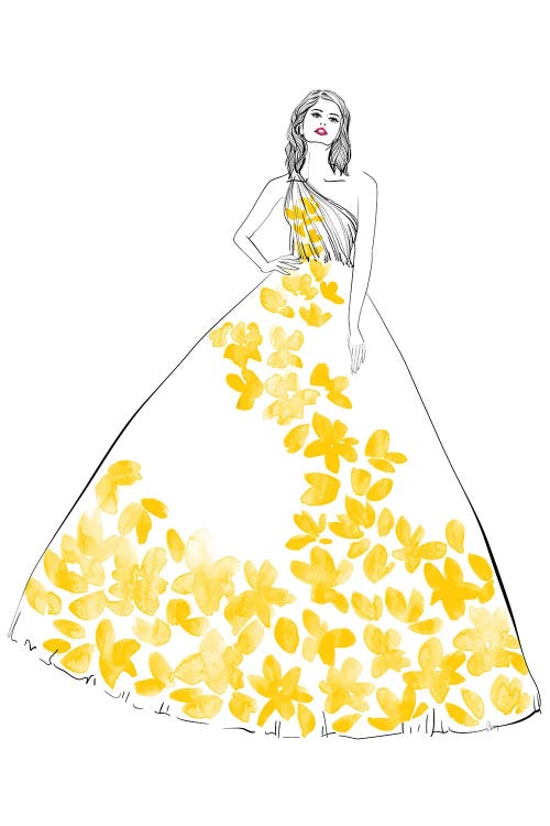 Oletta Fashion Illustration In Yellow