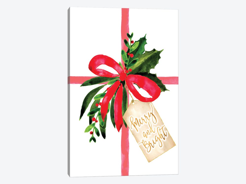 Merry And Bright Gift by blursbyai 1-piece Canvas Wall Art