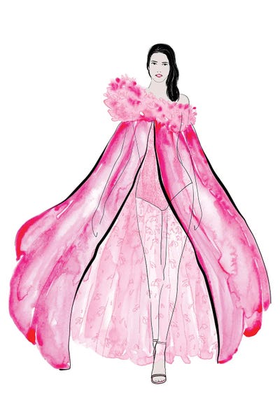 blursbyai: Velma Fashion Illustration In Pink by blursbyai