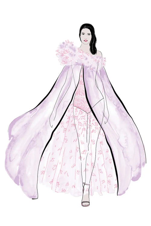 Velma Fashion Illustration In Lilac