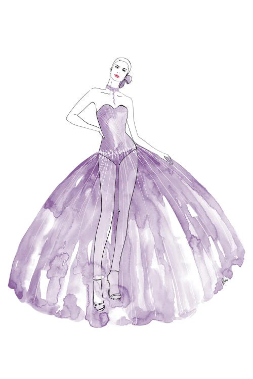 Beren Fashion Illustration In Mauve