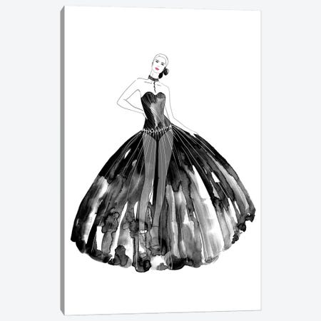 Beren Fashion Illustration In Black Canvas Print #RLZ306} by blursbyai Art Print