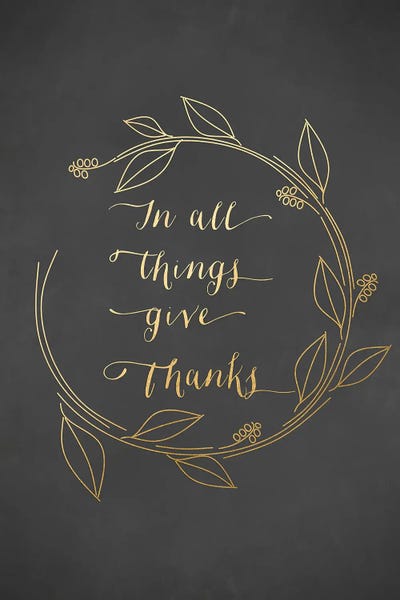 Gratitude: Give Thanks Leaves Wreath by blursbyai