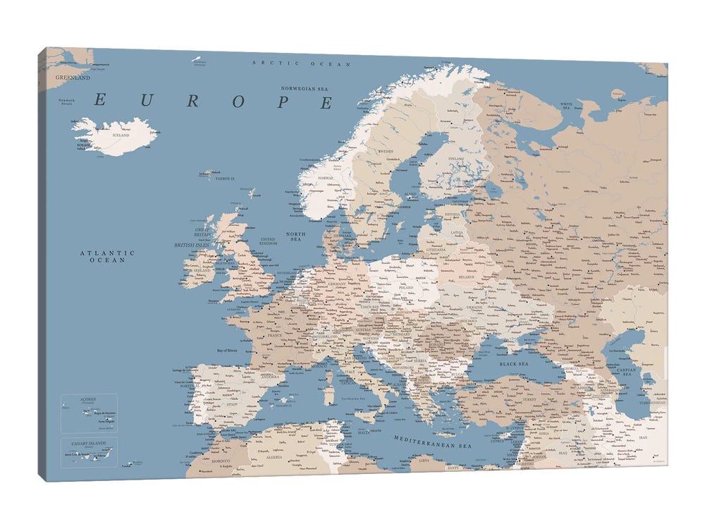 atlantic ocean europe map