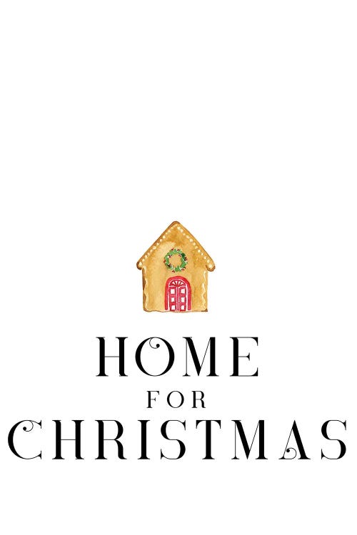 Gingerbread Home For Christmas by blursbyai wall art