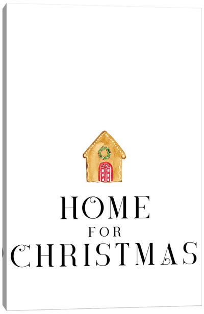 Gingerbread Home For Christmas Canvas Art Print - Home for the Holidays
