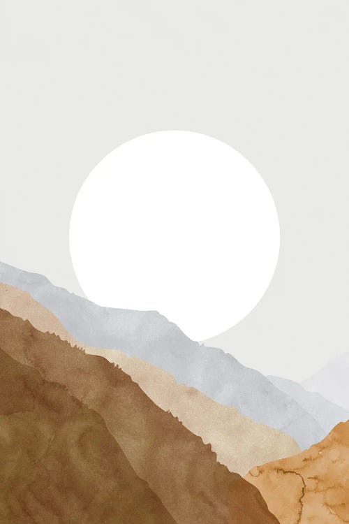 Boho Moon And Mountains