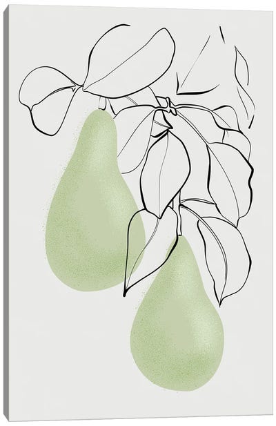 Wen Pears Canvas Art Print - Pear Art