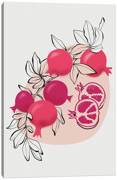 Fathia Pomegranates Canvas Art Print - Pomegranate Art