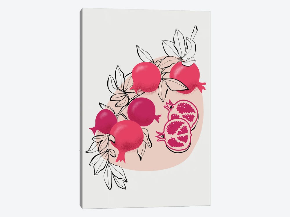 Fathia Pomegranates by blursbyai 1-piece Canvas Artwork