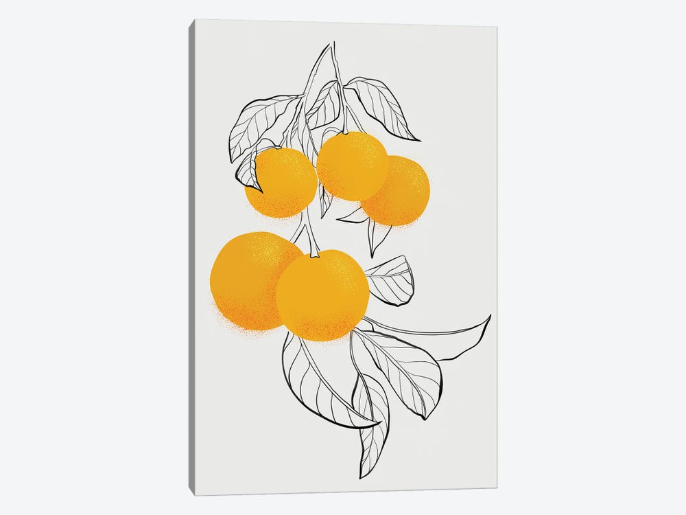 Mabel Oranges by blursbyai 1-piece Canvas Artwork