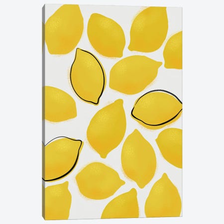 Jenue Lemons Canvas Print #RLZ341} by blursbyai Canvas Artwork