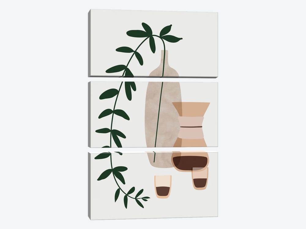 Boho Coffee For Two by blursbyai 3-piece Art Print