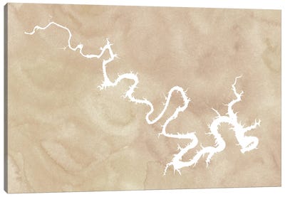 Lake Travis Silhouette Canvas Art Print - blursbyai