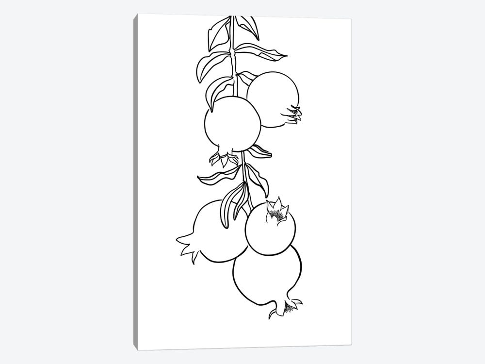 Branch Of Pomegranates by blursbyai 1-piece Canvas Print