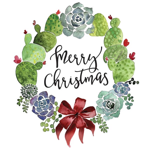 Cacti Wreath Merry Christmas