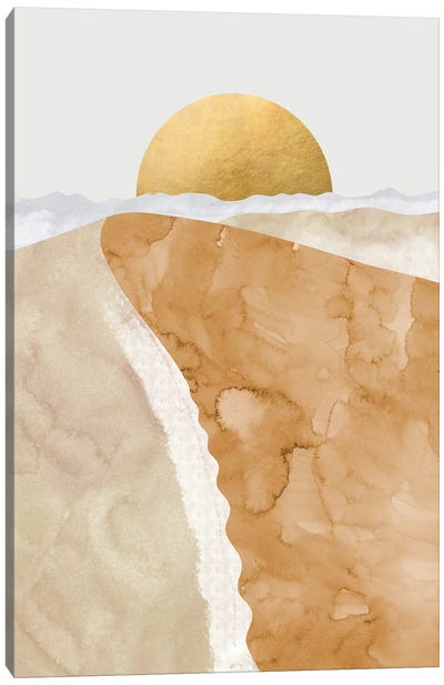 Gold Sand Dune Canvas Art Print - Coastal Sand Dune Art