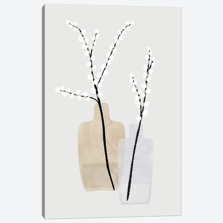 Flower Branches In Vases Canvas Print #RLZ394} by blursbyai Canvas Wall Art