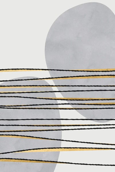 blursbyai: Gilded Lines And Shapes In Gray by blursbyai