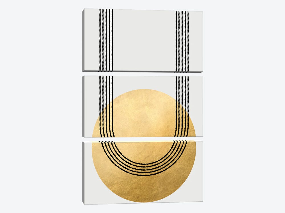 Gold Balance by blursbyai 3-piece Canvas Print