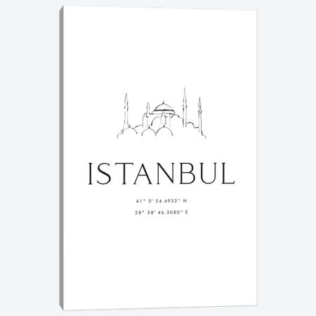 Istanbul Coordinates Canvas Print #RLZ416} by blursbyai Canvas Art Print