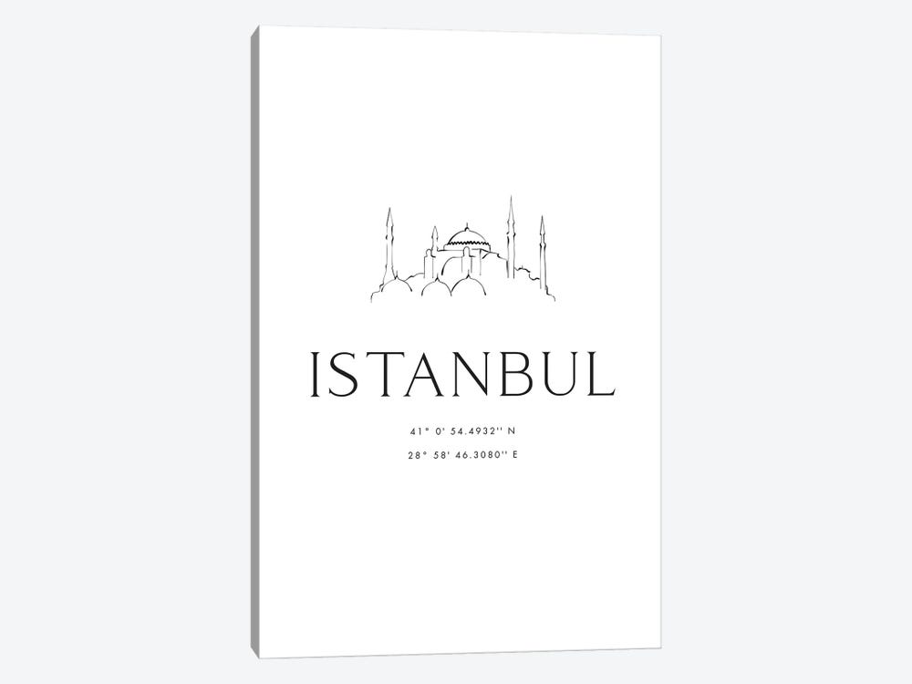 Istanbul Coordinates by blursbyai 1-piece Canvas Art