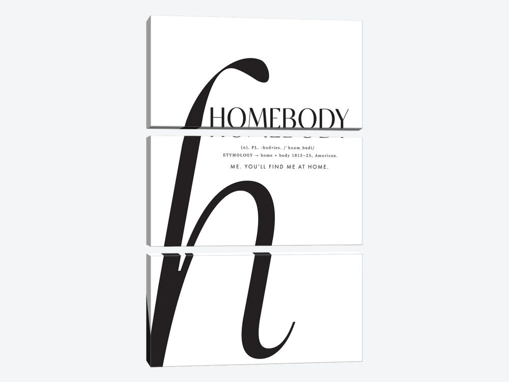 Homebody Definition by blursbyai 3-piece Art Print