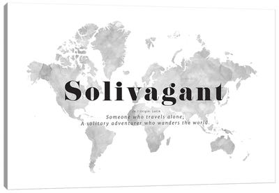 Solivagant World Map Canvas Art Print - World Map Art